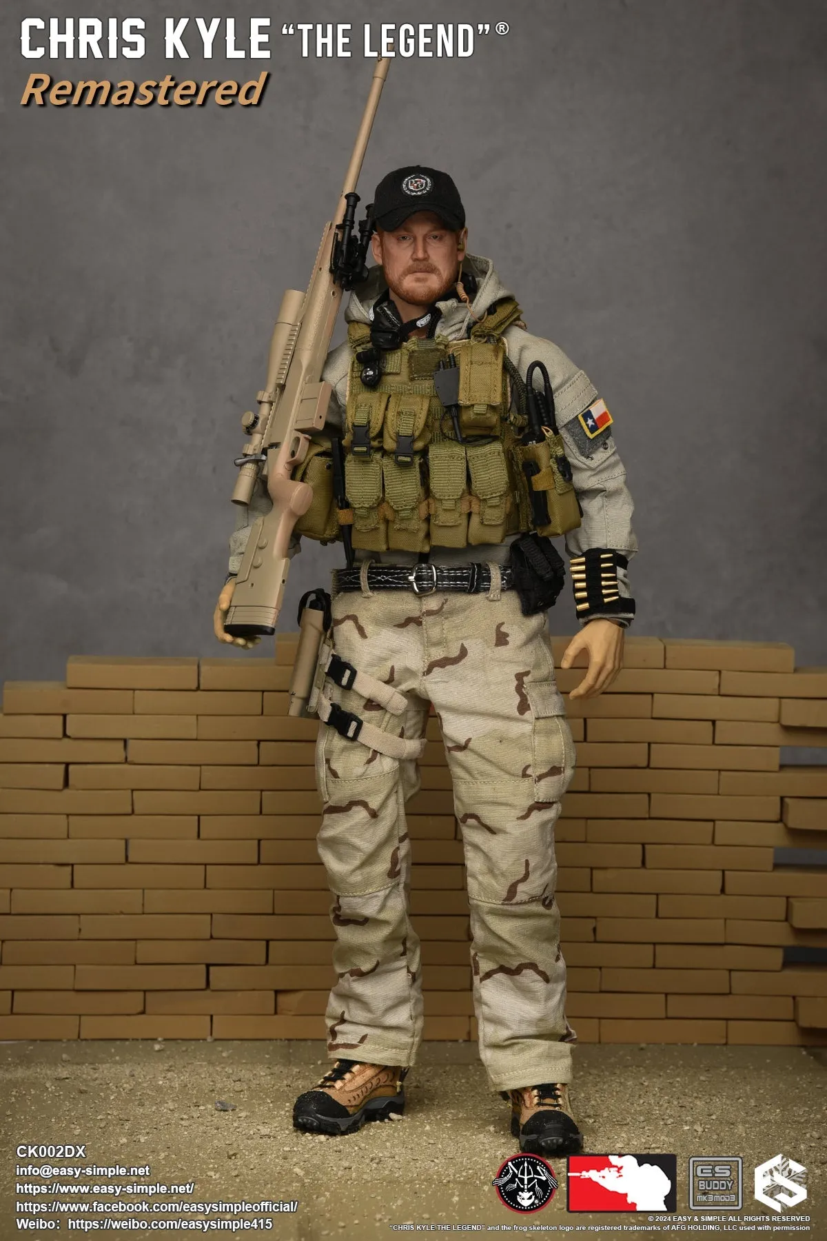 Chris Kyle Remastered DX - Brown Cloth Combat Boots (Peg Type)