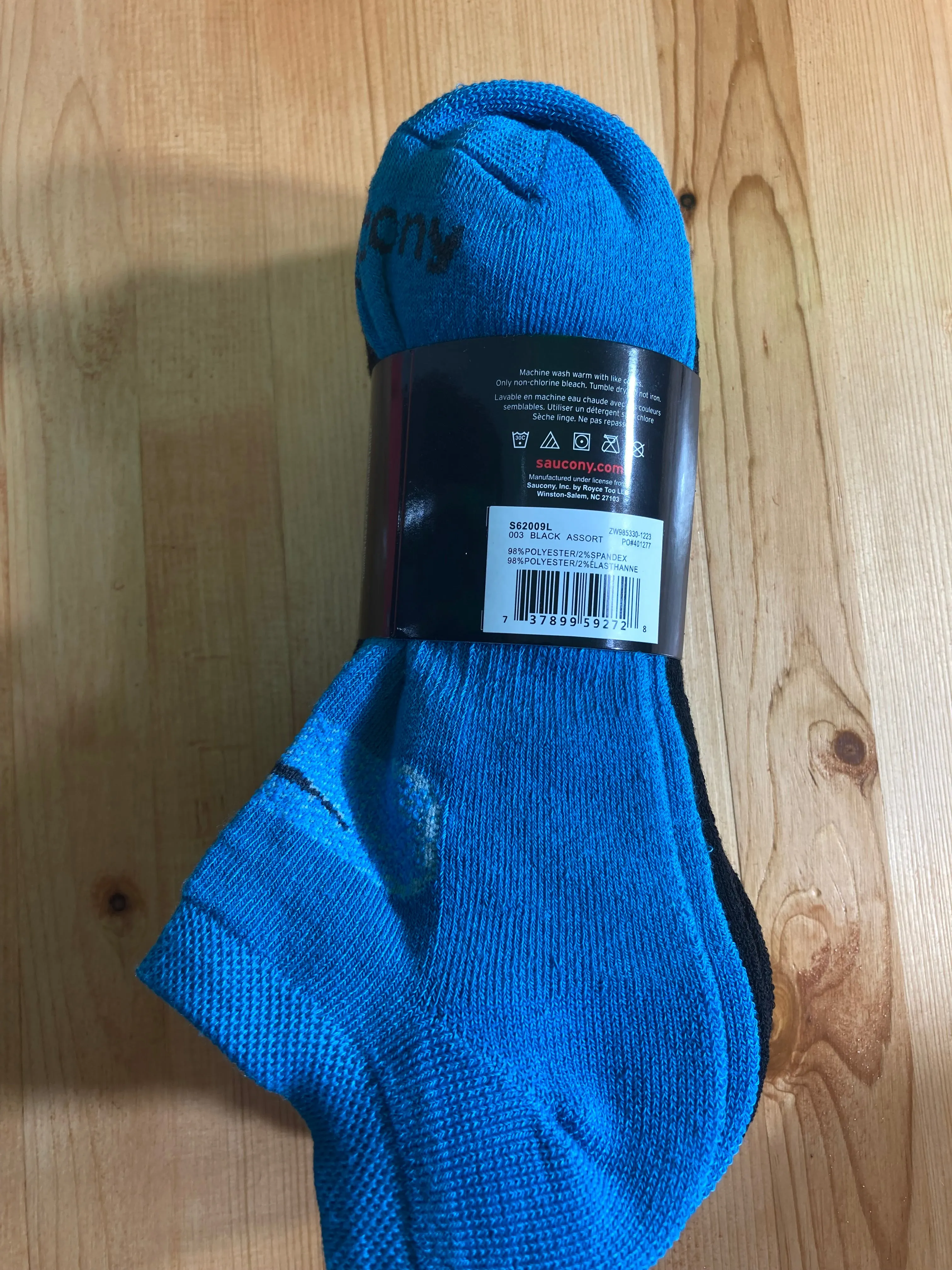 NEW! SAUCONY Men Shoe Size 8-12 Cushioned Performance 6 Pair No Show Socks